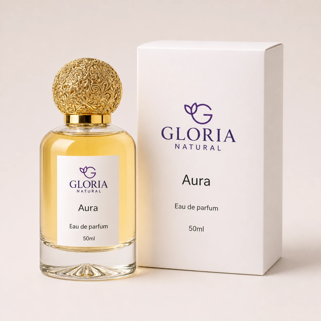 Aura eau de parfum bottle